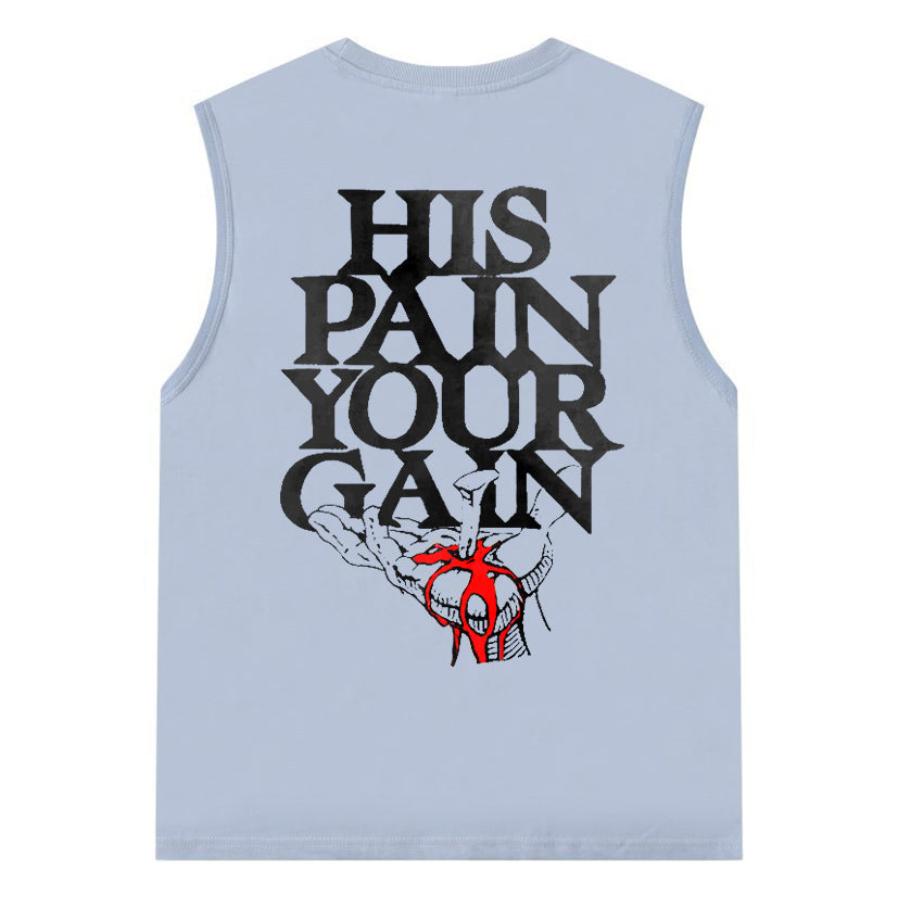 Lord's Gym God Print Cotton Casual Tank Top