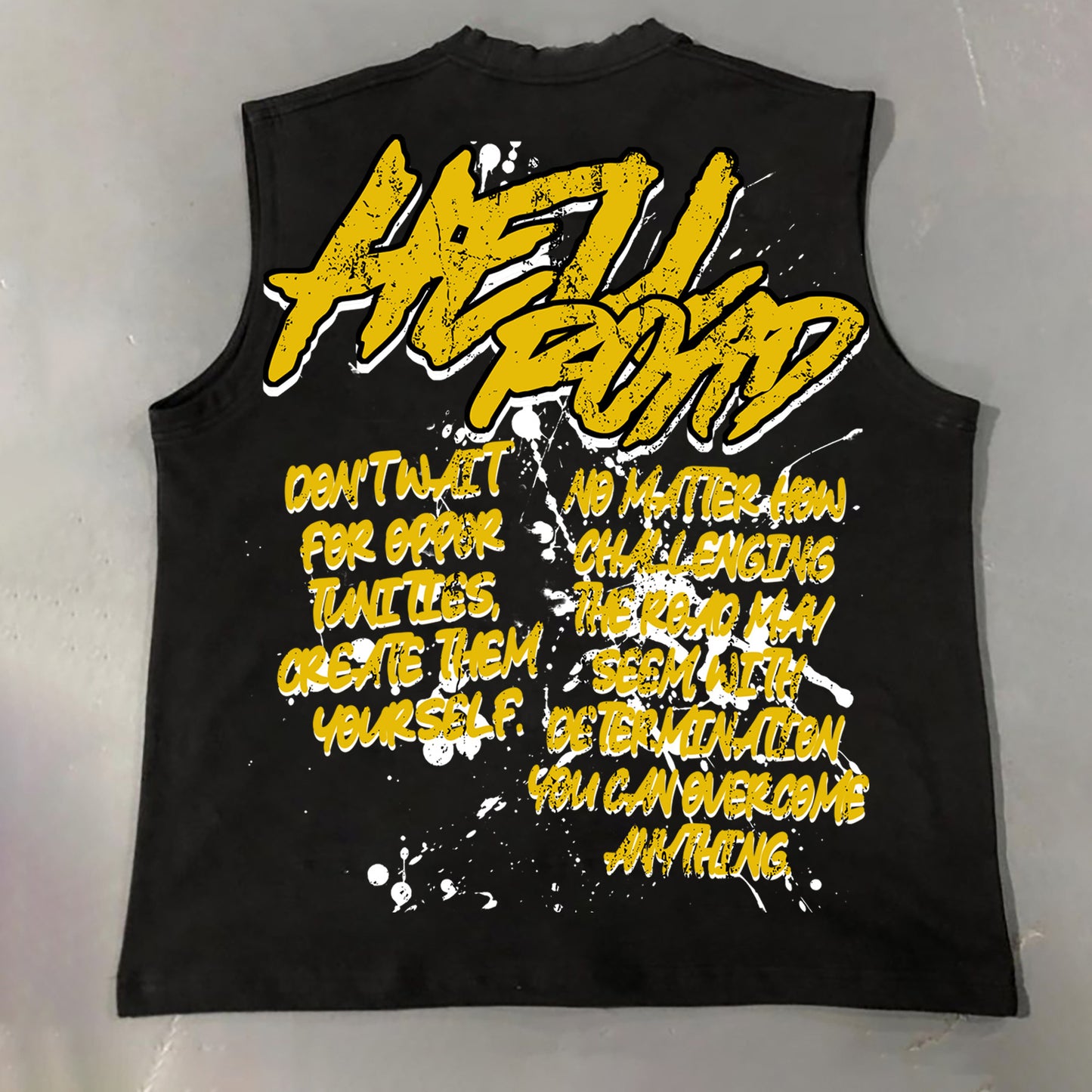 Hell Road Retro Personality Portrait Graphics Print Cotton Tank Top