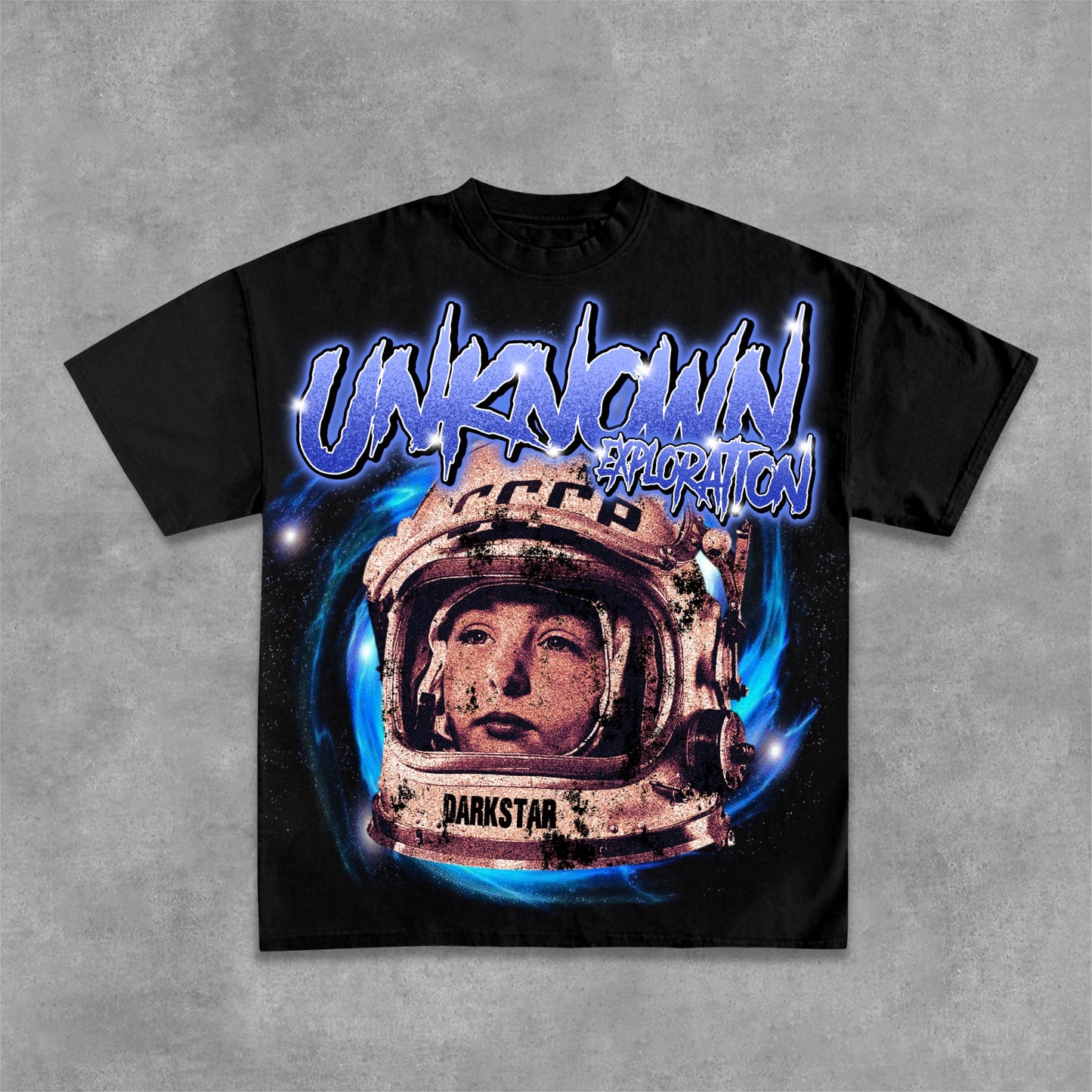 Darkstar - New Pattern Design - Astronaut & Starry Sky Cotton T-Shirt