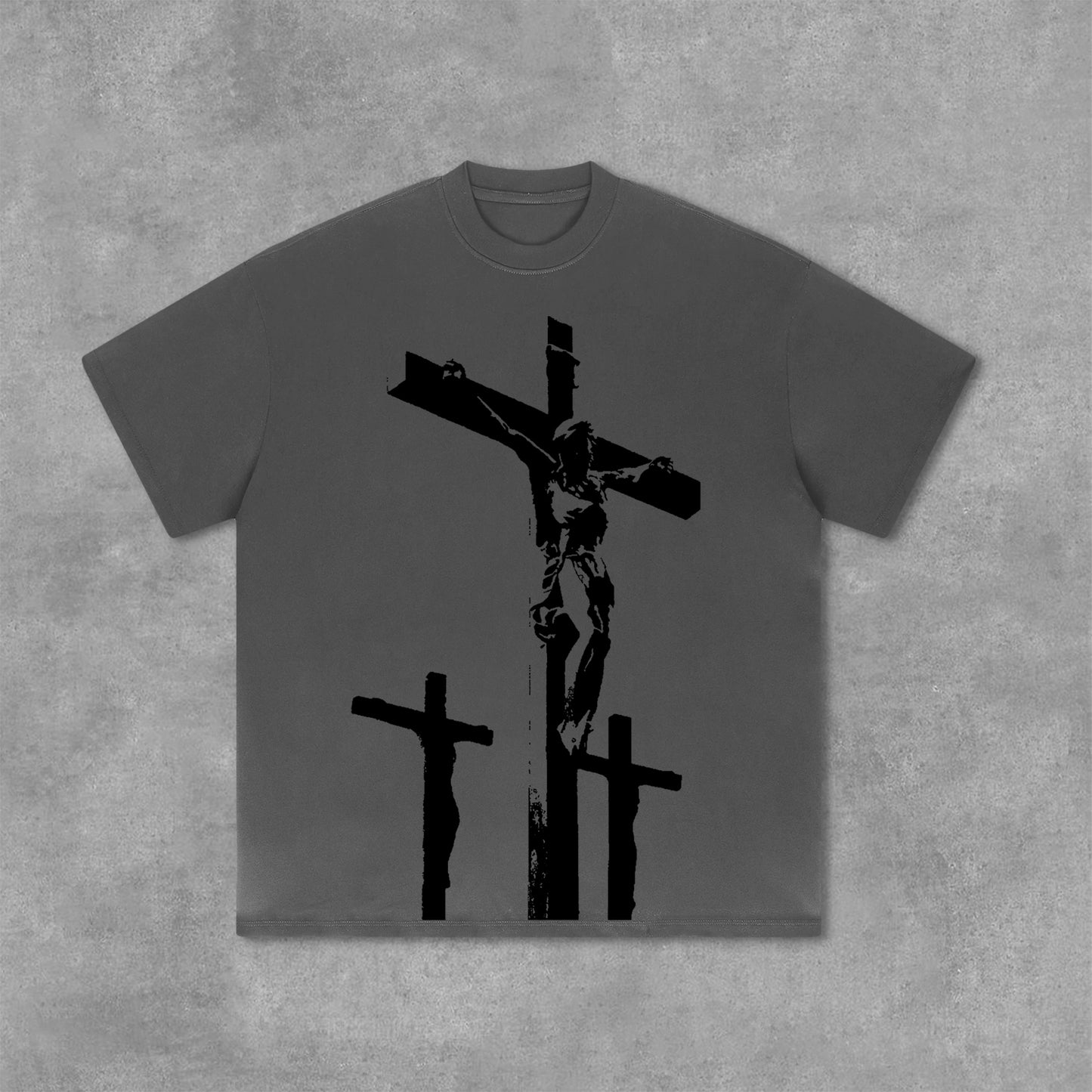 Jesus Cross Graphics Print Cotton T-Shirt