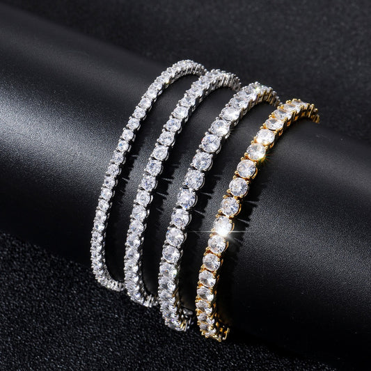 Men's Hip Hop Single Row Diamond Bracelet