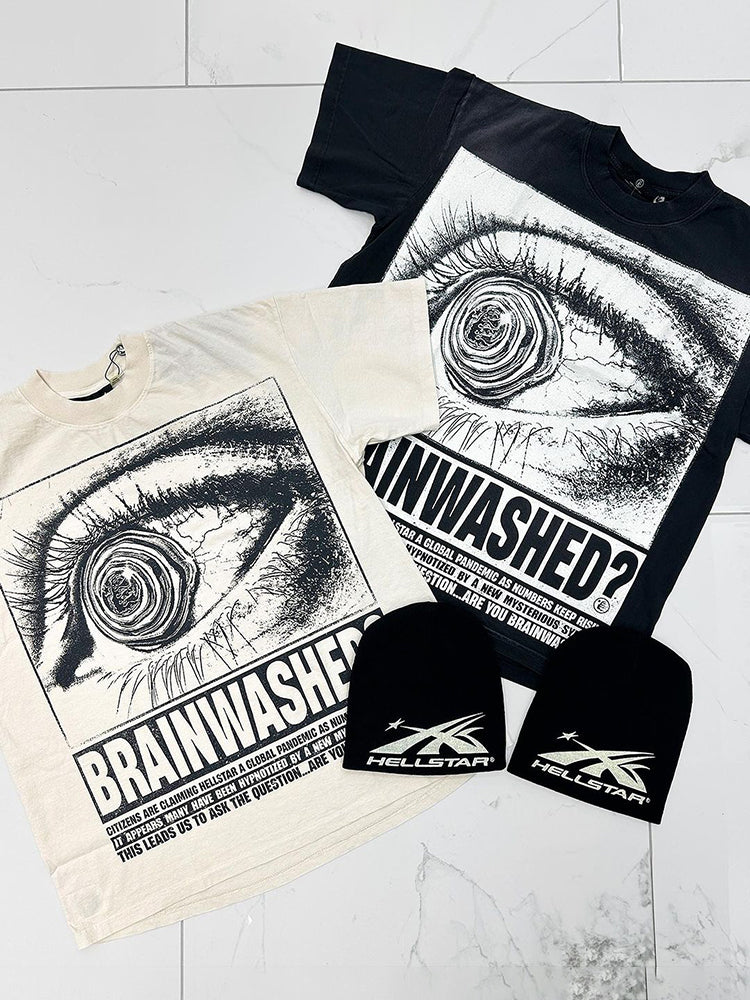 Vintage Unisex Eye Ball Graphic Cotton T-Shirt