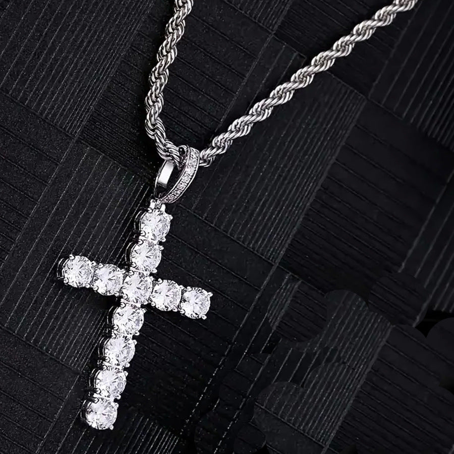 Hip Hop Cross Twist Necklace