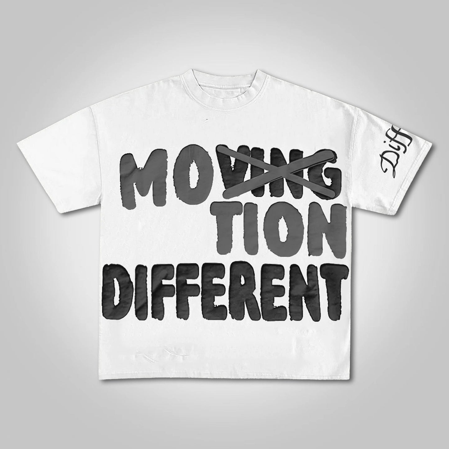 Vintage Motion Different Graphic 100% Cotton Short Sleeve T-Shirt