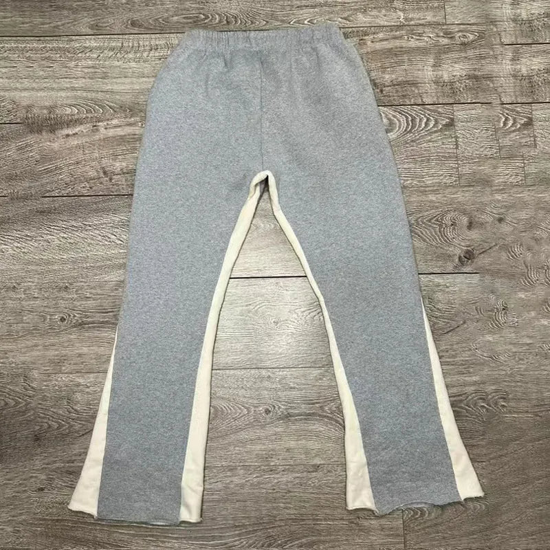 Y2k Fashion Vintage Heartstar Graphic Gray Flared Sweatpants