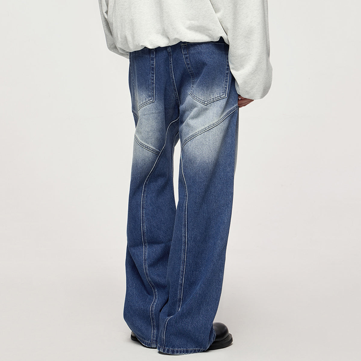 Wasteland Split Washed Wide Leg Jeans