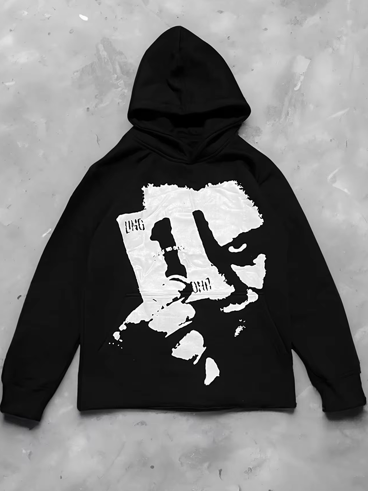 Vintage Joker Graphics Pocket Hoodie