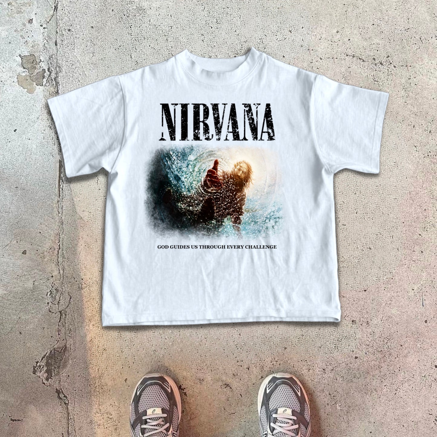 Men's Nirvana Rebirth Print Cotton T-Shirt