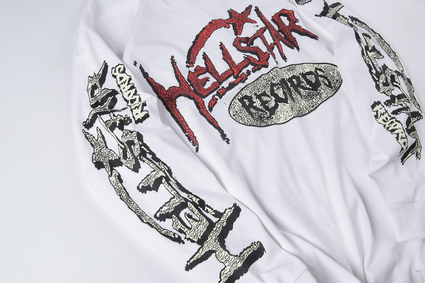 Vercoo Y2k Fashion Vintage Hellstar Graphic Long Sleeve T-Shirt