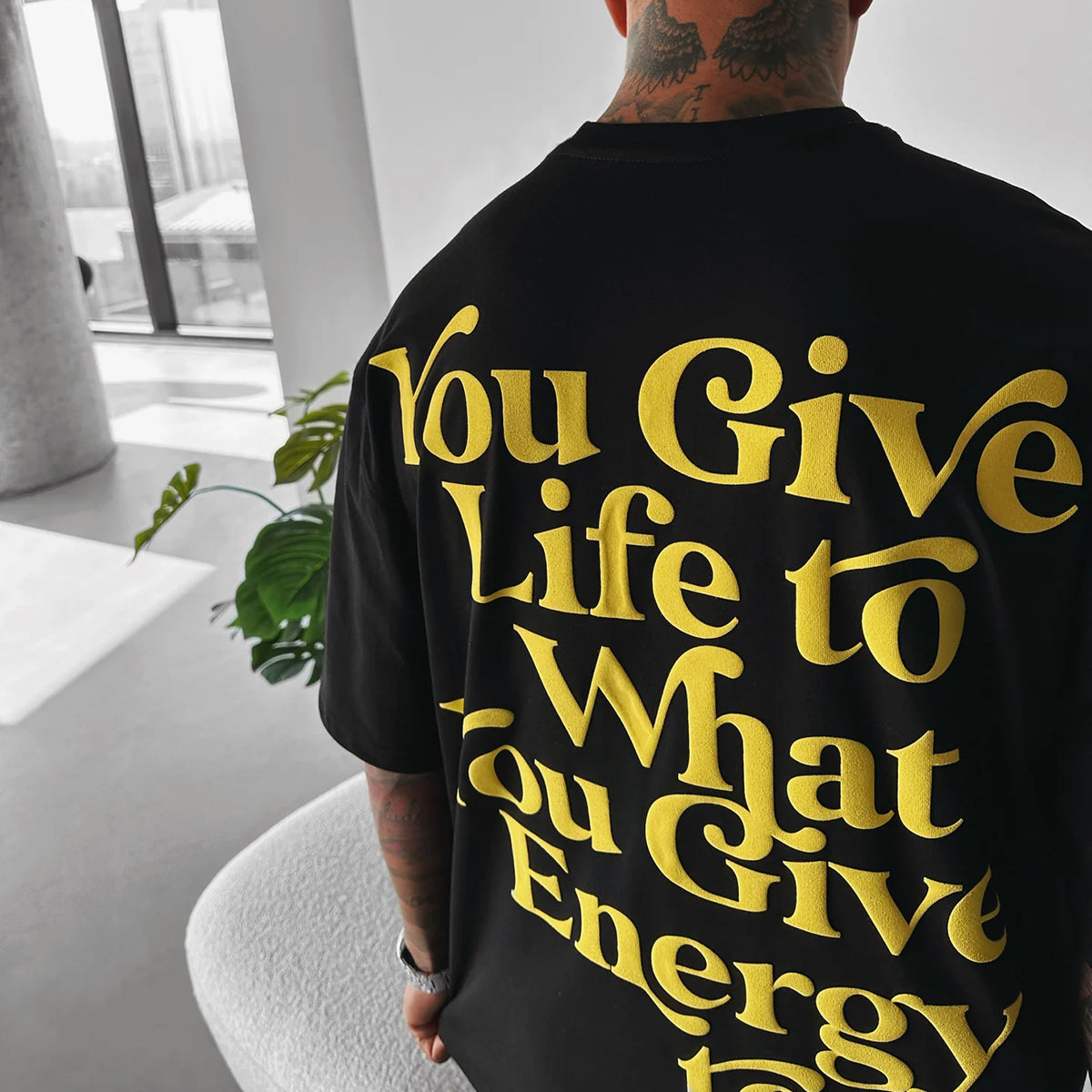 Vercoo You Give Life To What You Give Energy To Print Shirt