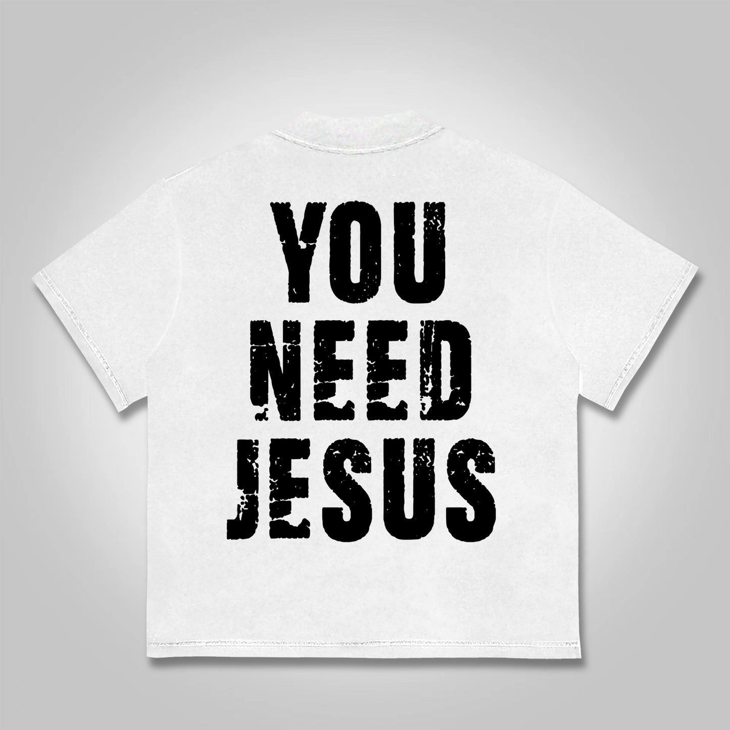 Vercoo You Need Jesus Graphic Cotton T-shirt