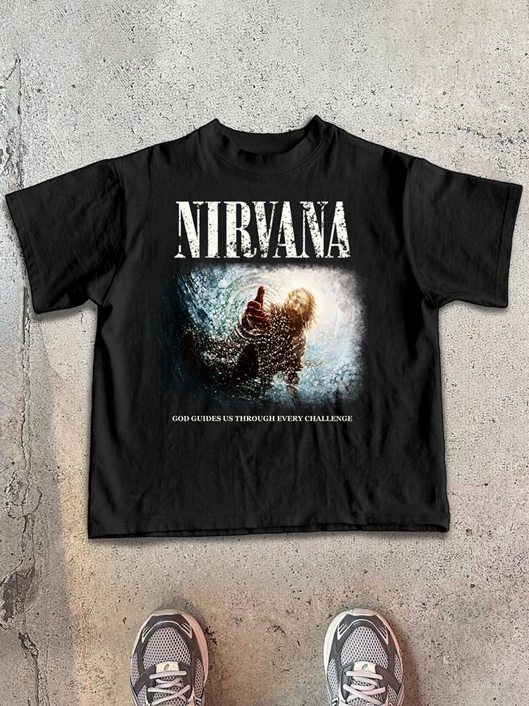 Men's Nirvana Rebirth Print Cotton T-Shirt