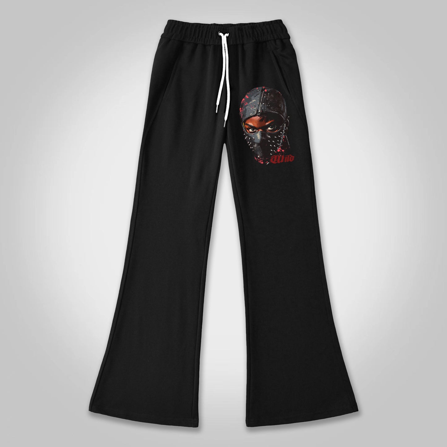 Vercoo Vintage Wild Portrait Graphic Print Flared Sweatpants