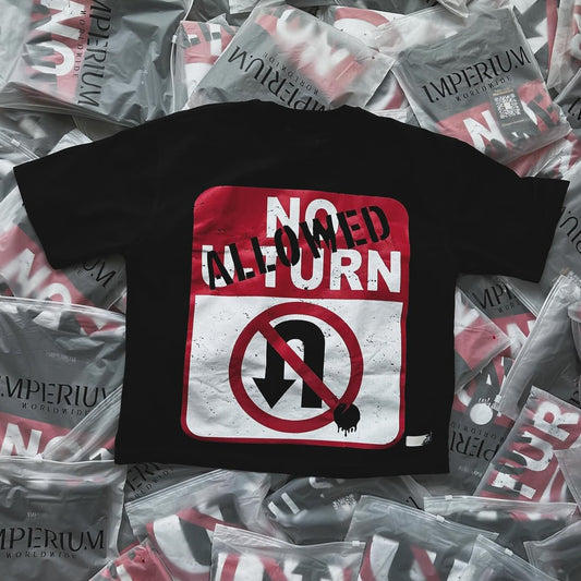 Vintage No U Turn Graphic Short Sleeve T-Shirt