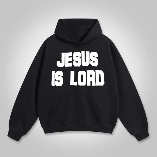 Vercoo Vintage Jesus Is Load Print Graphic Pocket Hoodie