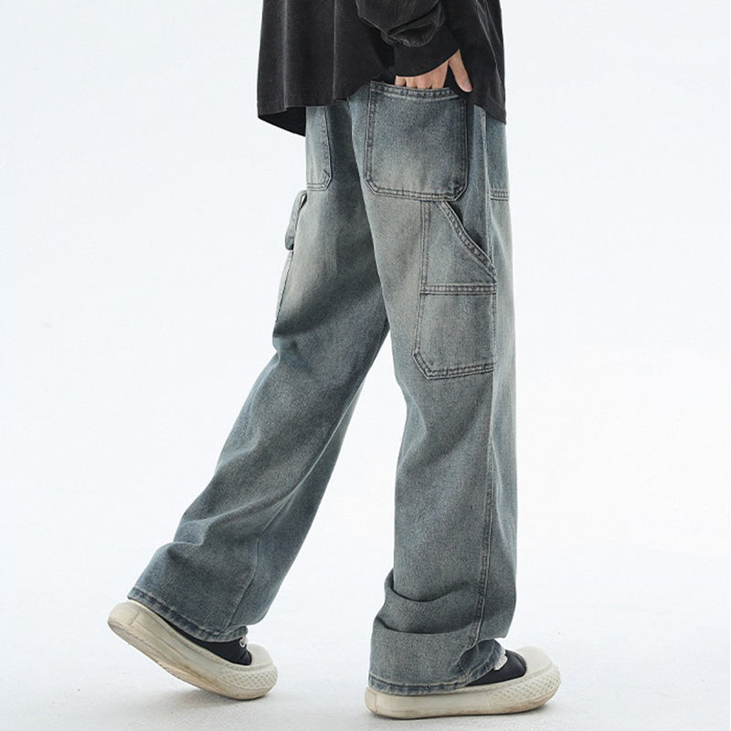 Cleanfit Retro American Loose Straight Work Jeans