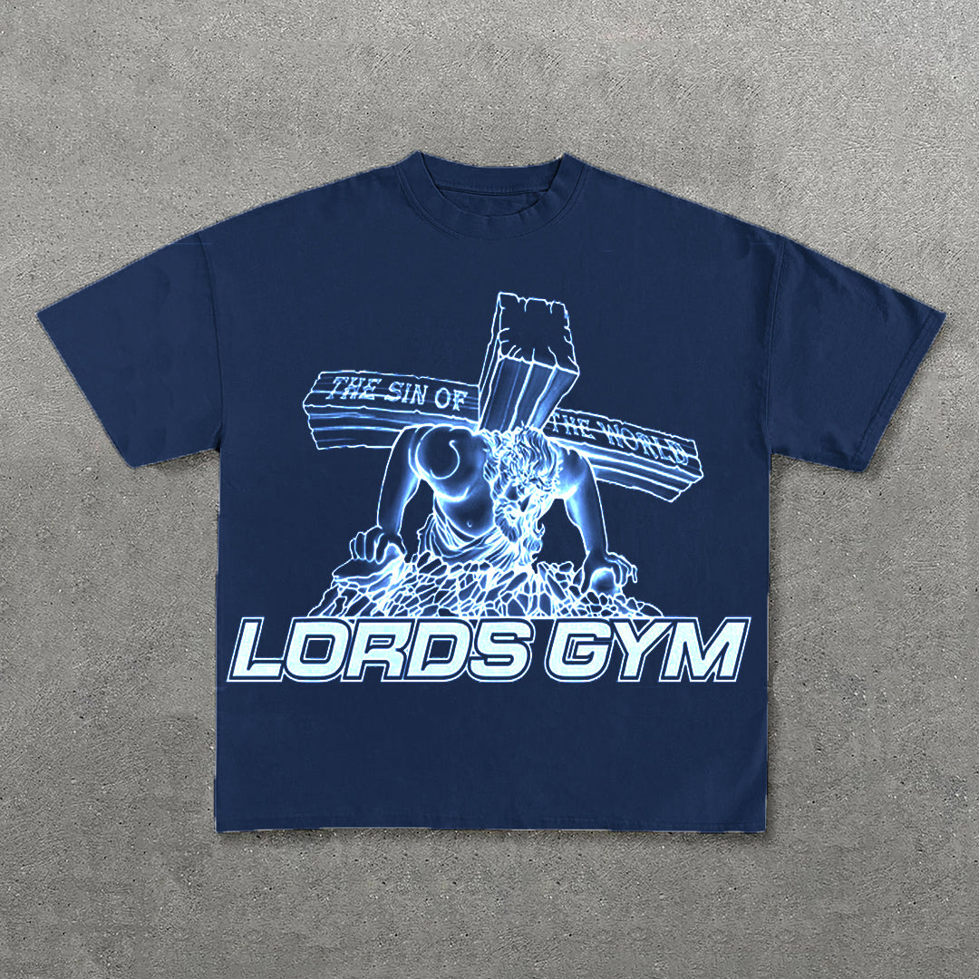 Vintage Jesus Lord's Gym Graphic Short Sleeve T-Shirt