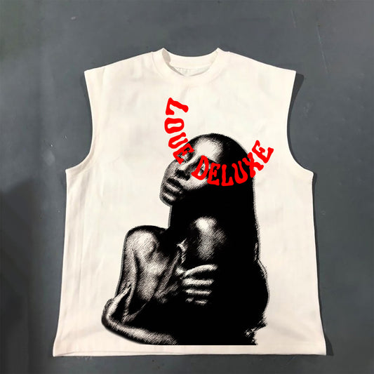 Casual Men's Sade Adu Print Cotton Tank Top