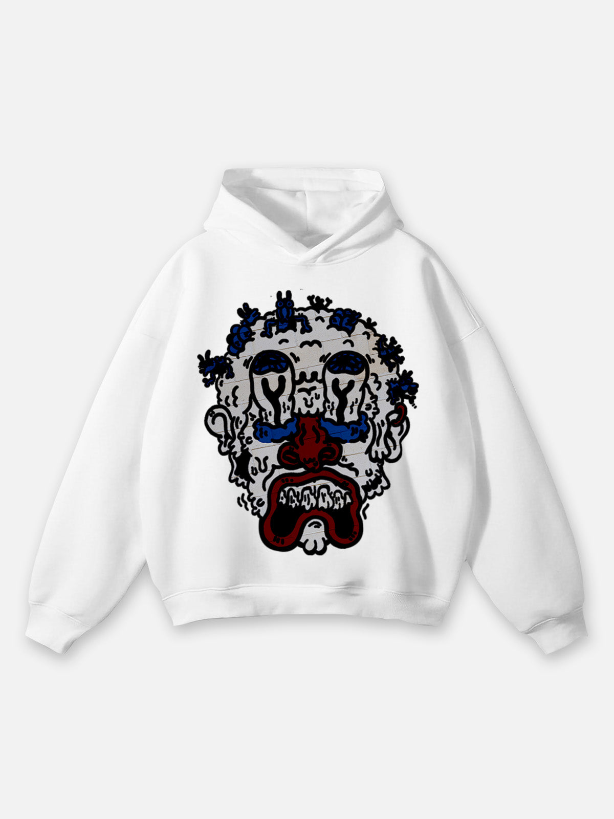 Vintage Clown Fanny Graphic Print Hoodie