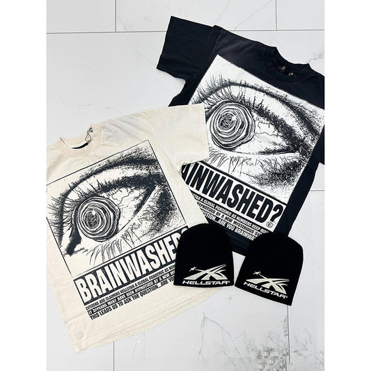 Vintage Unisex Eye Ball Graphic Cotton T-Shirt