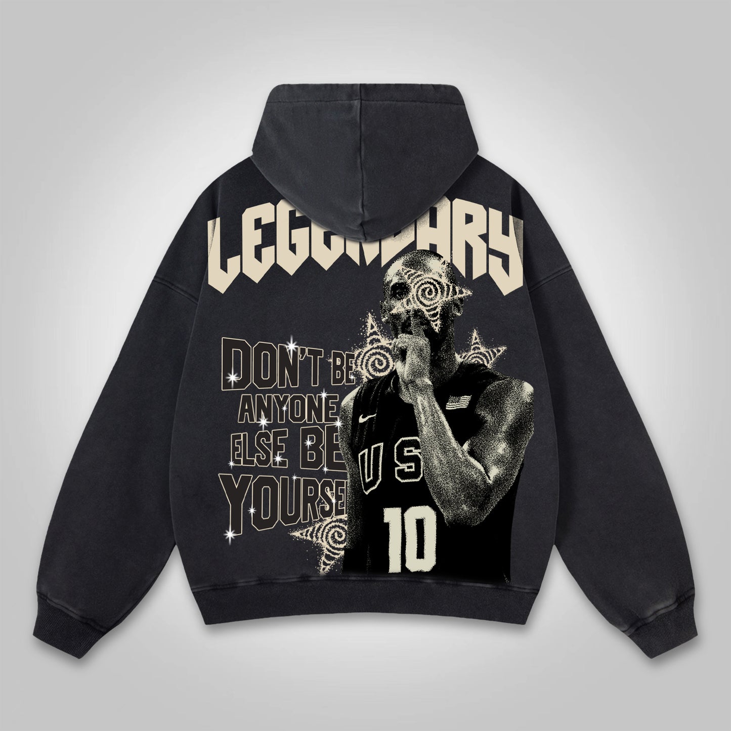 Legendary Star You Just Need To Be Yourself Graphic Washed Hoodie