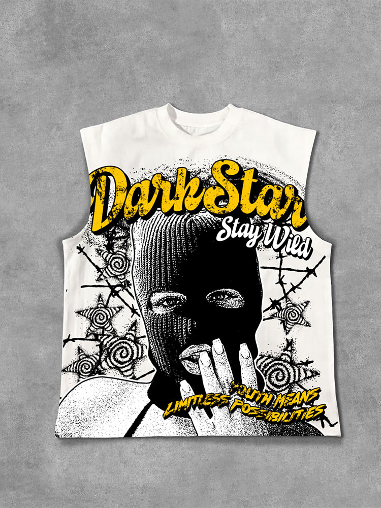 Darkstar - New Print Pattern - 'keep Wild' Cotton Tank Top