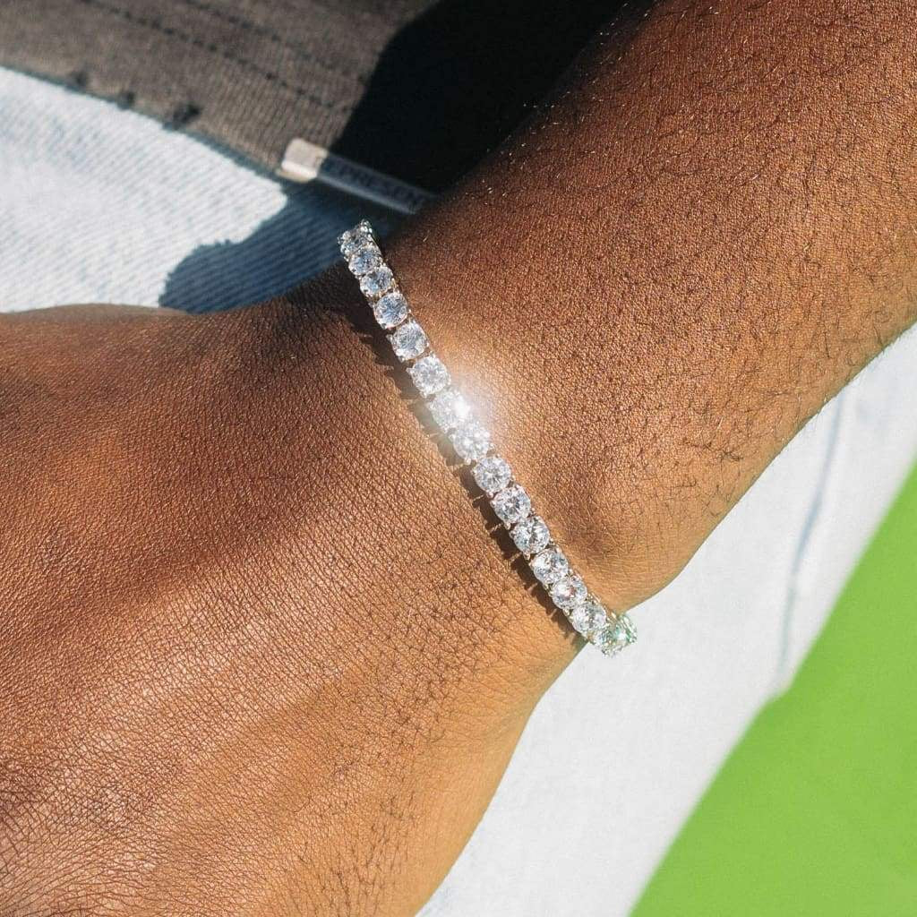 Men's Hip Hop Single Row Diamond Bracelet