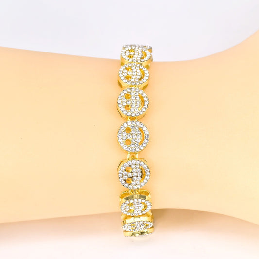 Hip Hop Smiley Diamond Bracelet