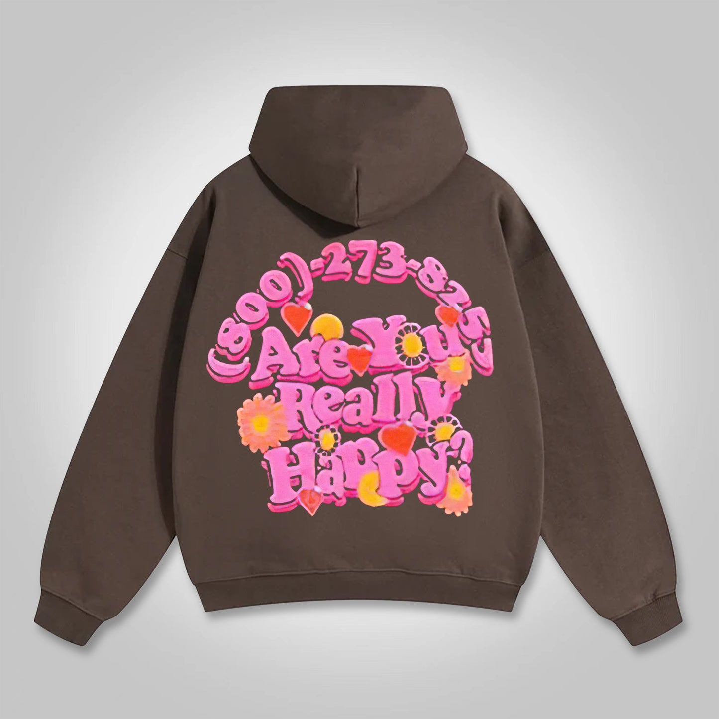 Euphoric Puff Print Graphic Pullover Hoodie