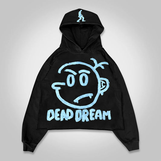 Vintage Street Dead Dreams Graphic Street Cropped Hoodie