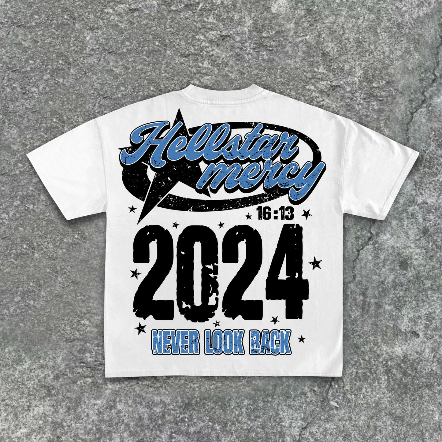 2024-Kindness-Flame Character Vintage Print Pattern Cotton T-Shirt