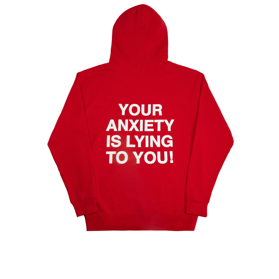 Vercoo Your Anxiety Is Lying To You Printed Hoodie