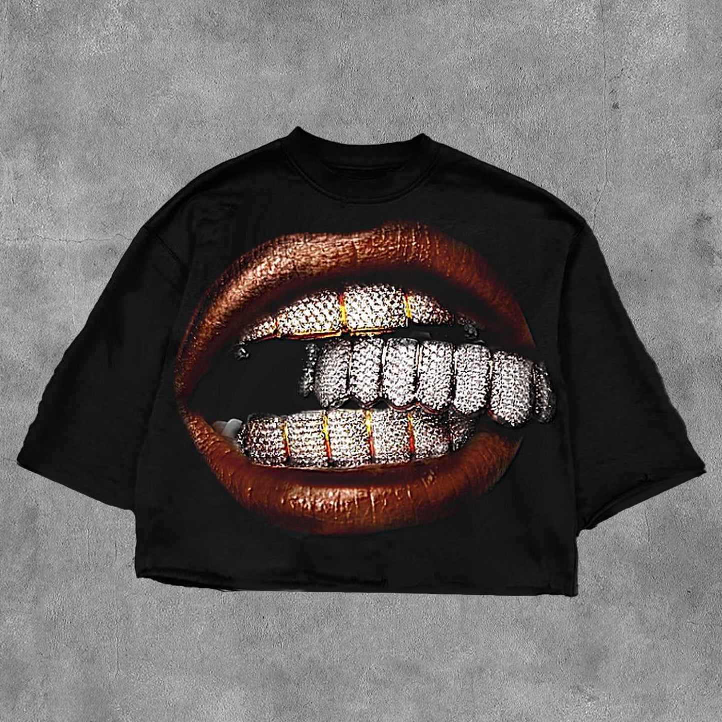 Crooked Smile Printed Short Sleeve T-Shirt