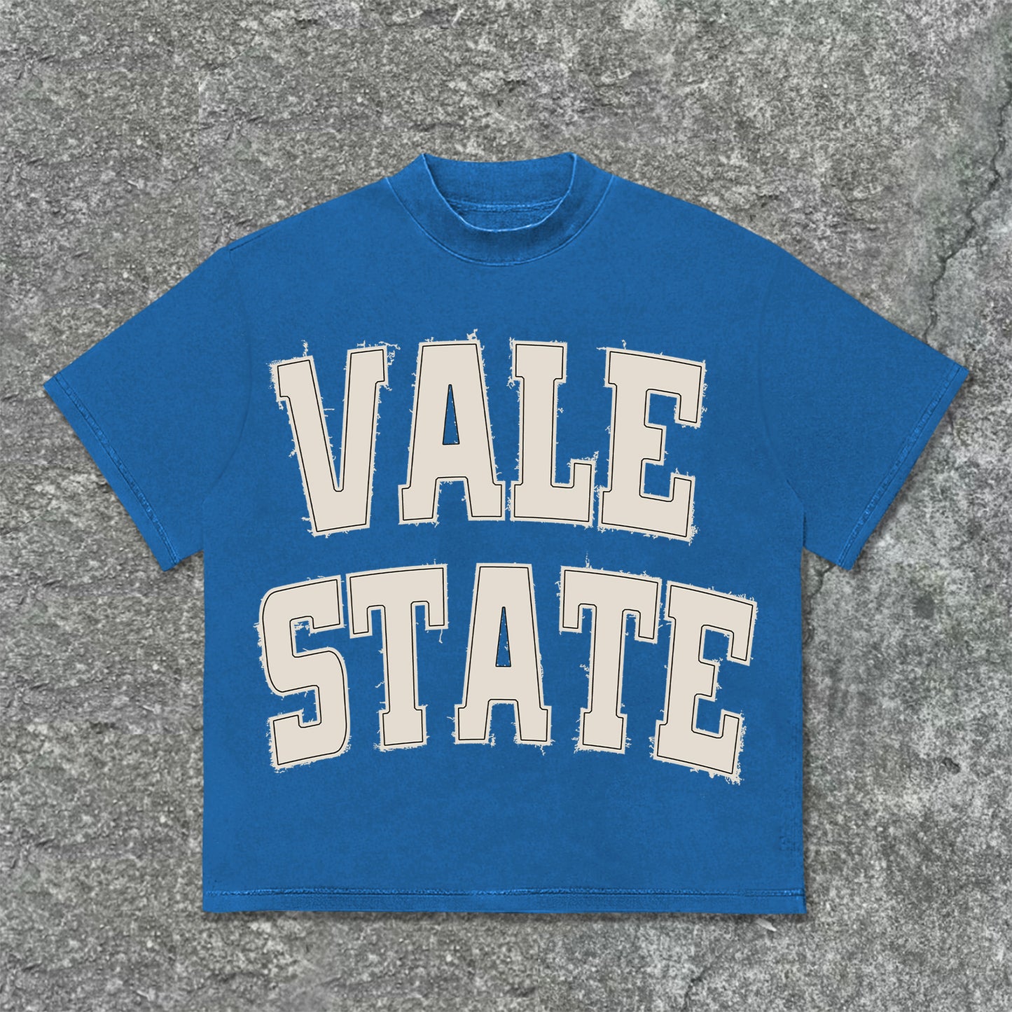 Vintage Vale State Graphic Print Cotton T-Shirt