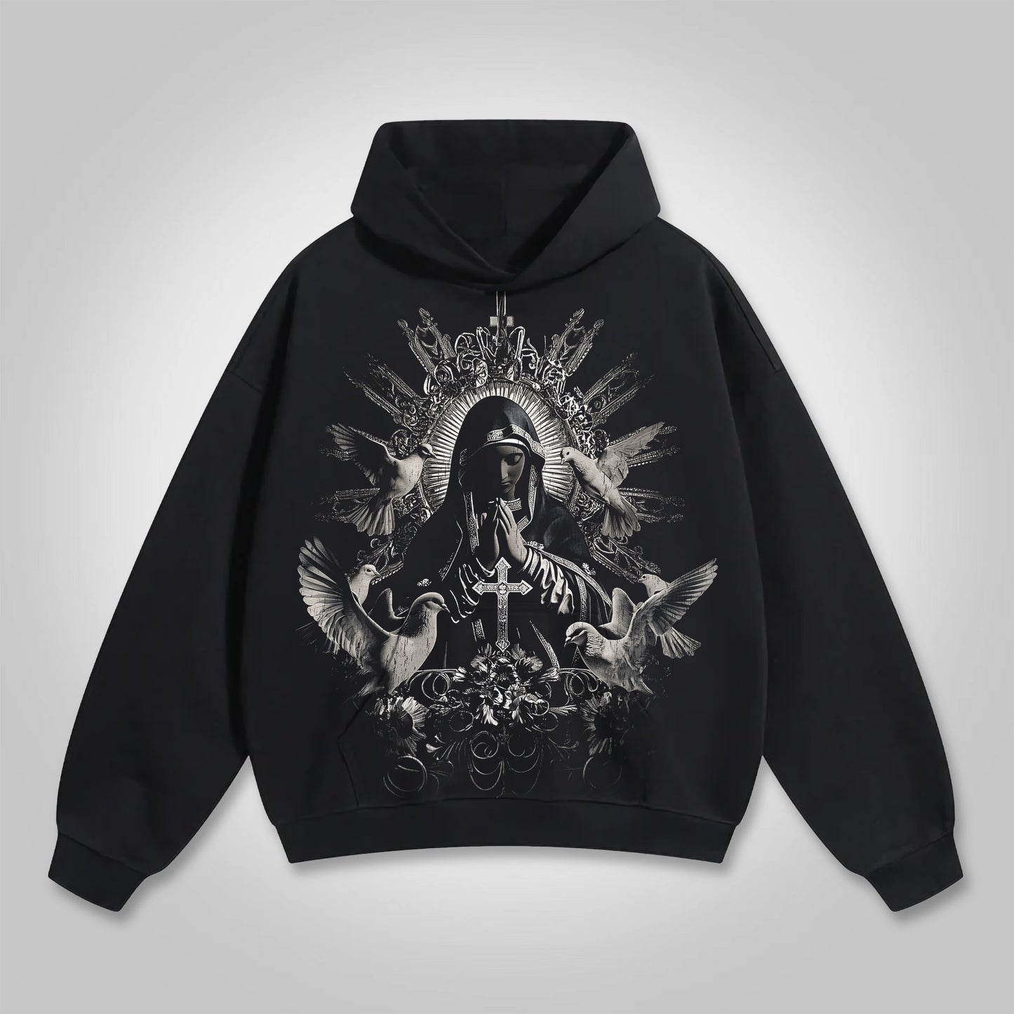 Vercoo Virgin Mary Praying Pocket Hoodie