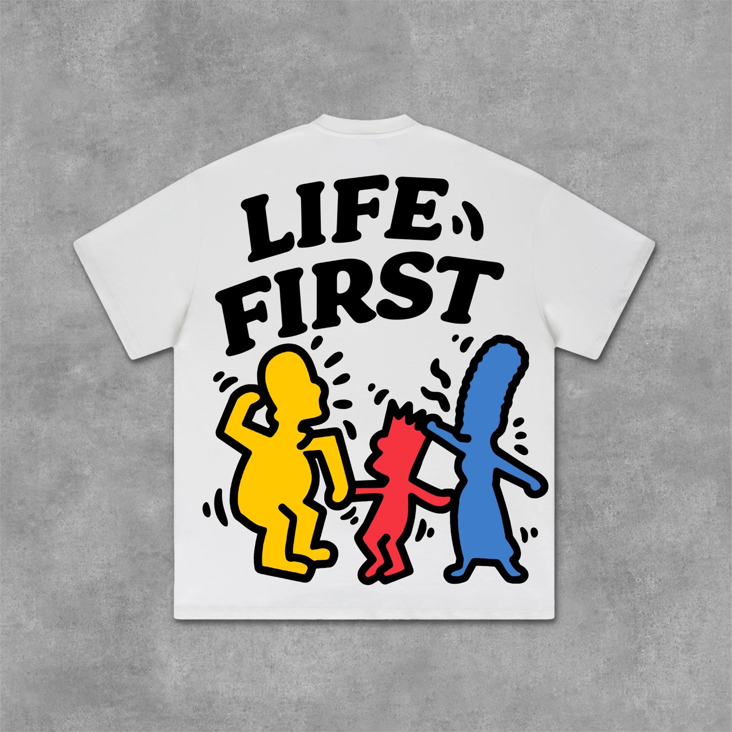 Life First Graffiti Flat Graphic Cotton T-Shirt