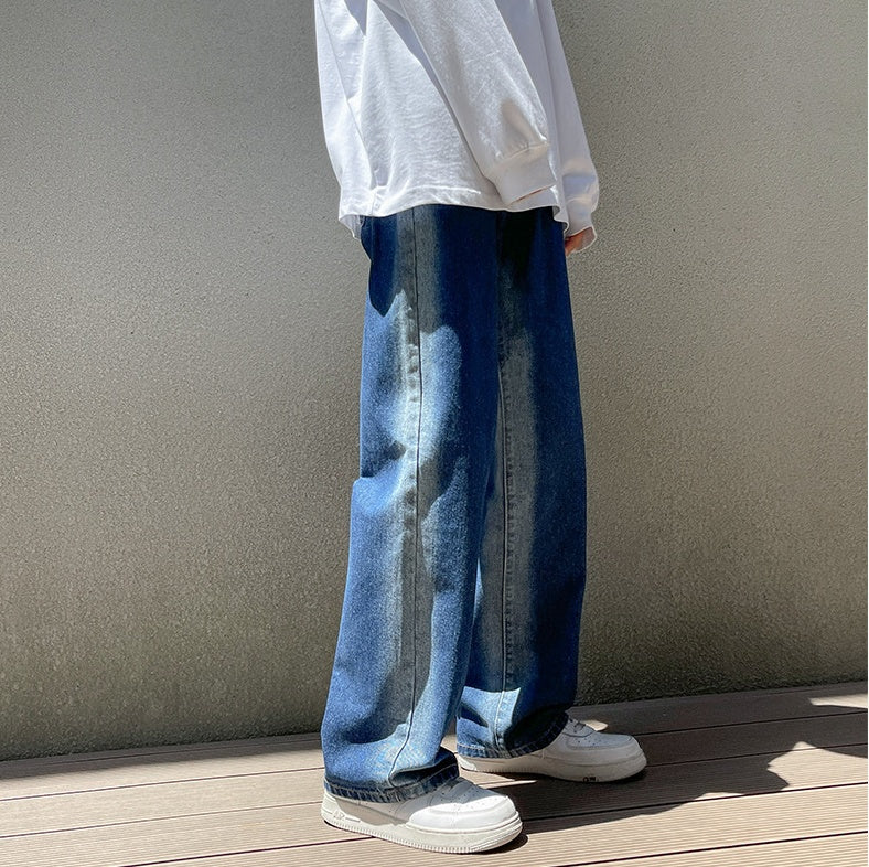 Men's Gradient Trendy Wide-Leg Jeans