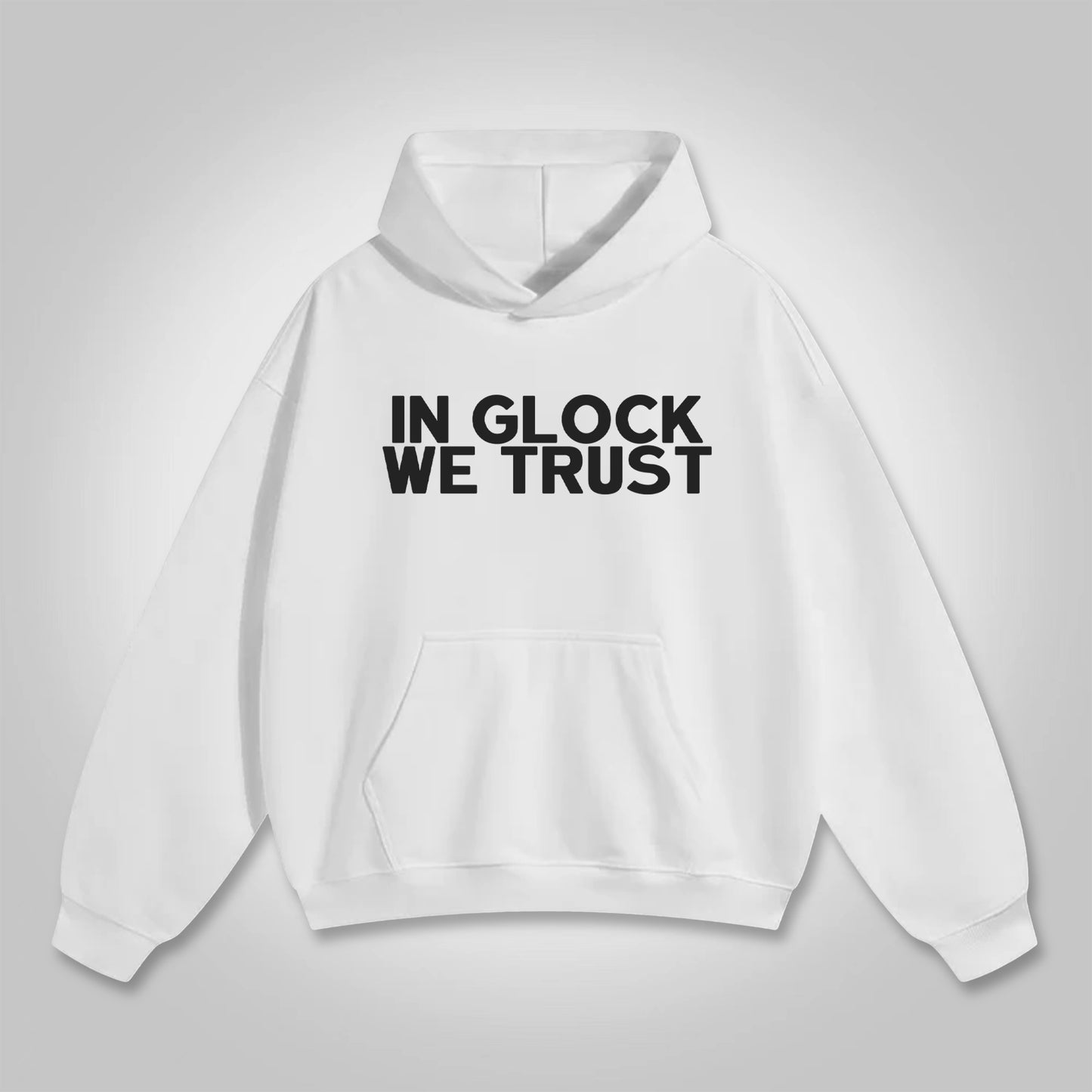 Vercoo Vintage In Glock We Trust Graphic Pocket Hoodie