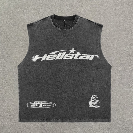 Vintage Hellstar Graphics Vintage Wash Sleeveless Tank Top