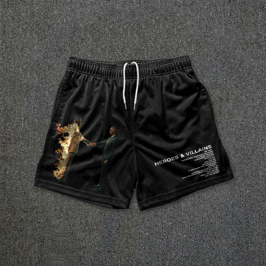 Metro Boomin Heroes And Villains Graphic Mesh Shorts