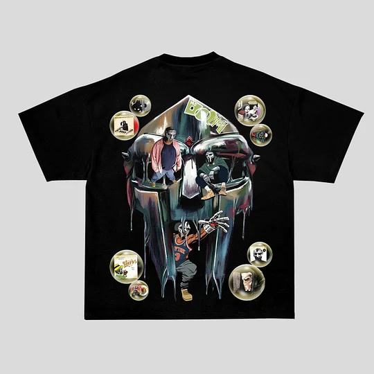 Vercoo Vintage Mask Character Graphic Unisex Heavy Cotton Tee