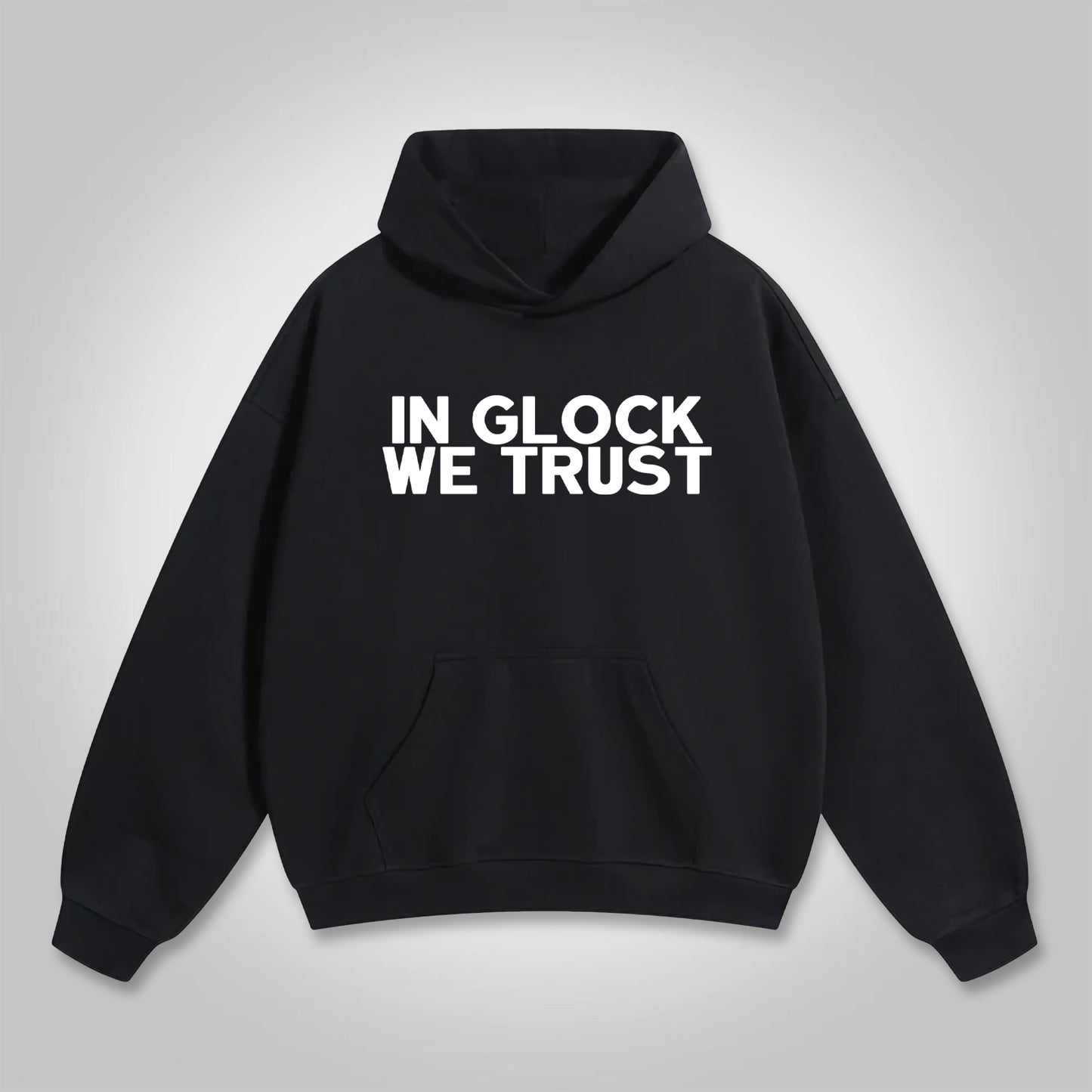 Vercoo Vintage In Glock We Trust Graphic Pocket Hoodie