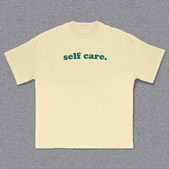 Vintage Self Care Graphic Cotton T-Shirt