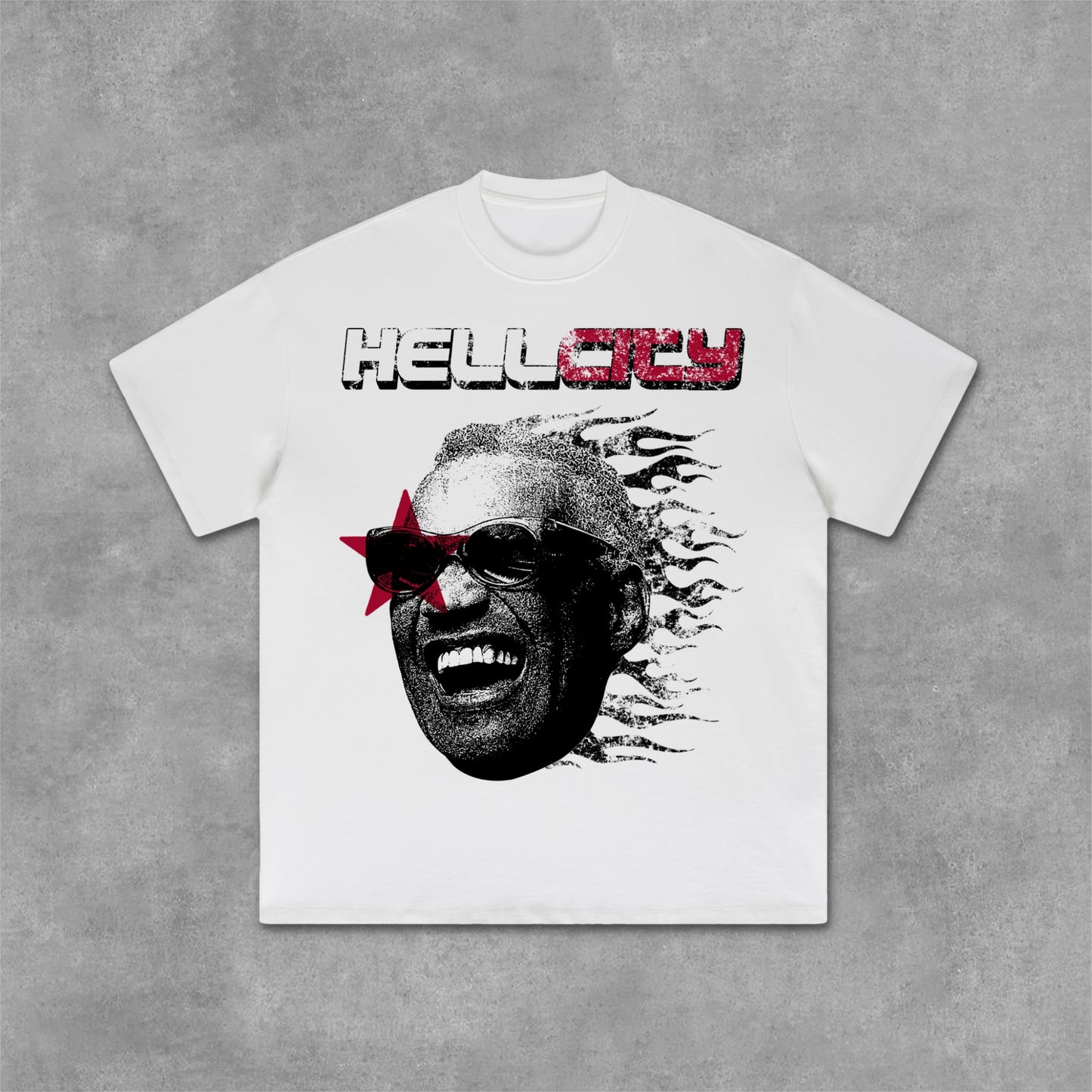 Hellcity - Flame Player Graphics Cotton T-Shirt