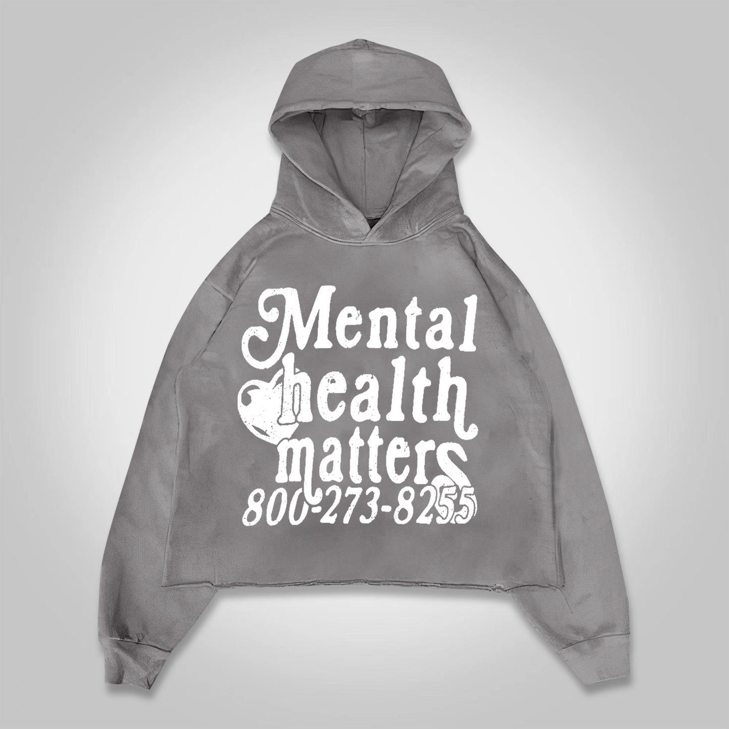 Mental Health Matters Graphic Print Pullover Hoodie