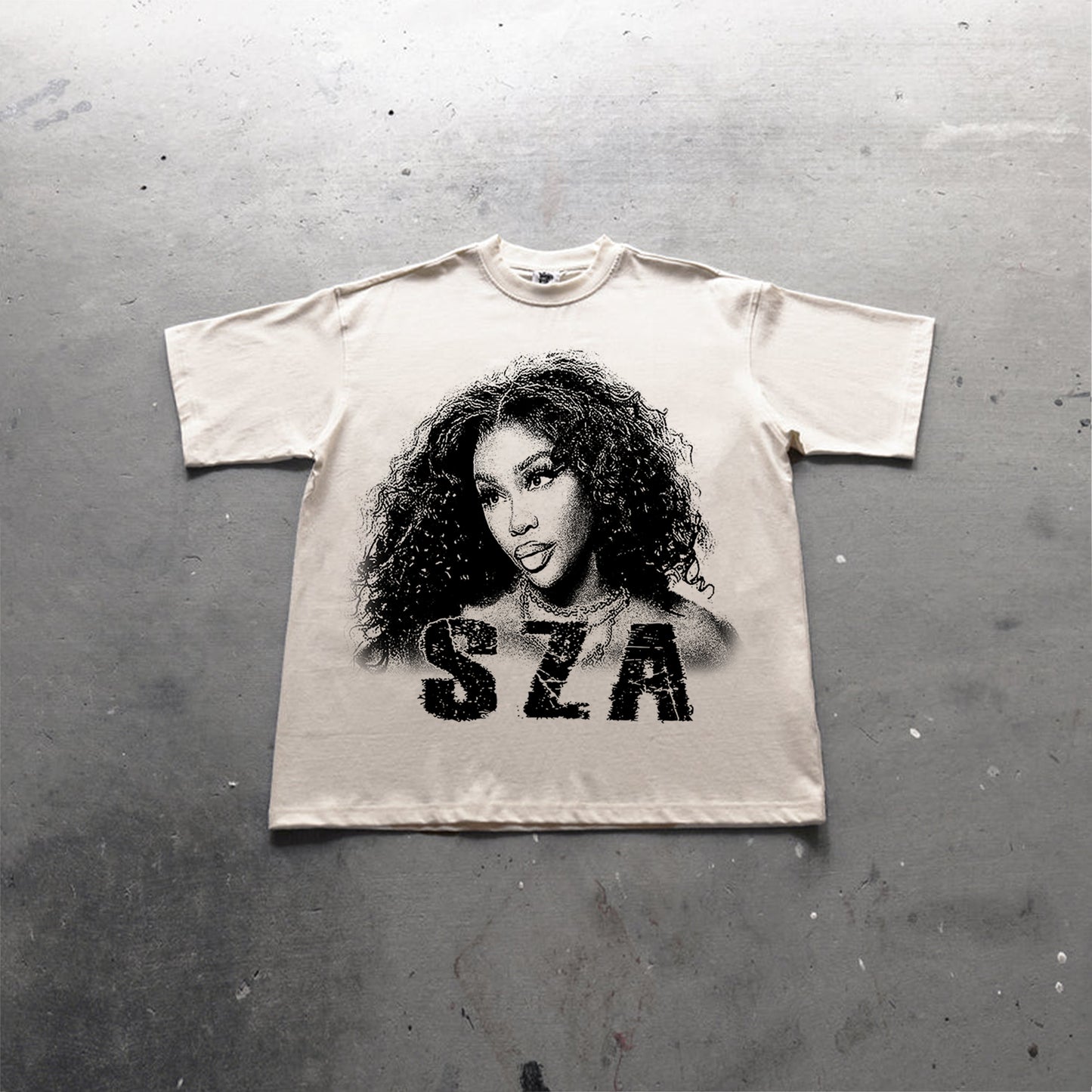 Vercoo Vintage Sza Graphic Print Cotton T-Shirt