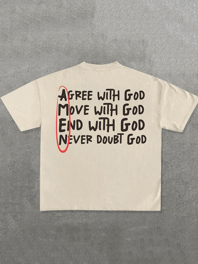 Amen God Graphic Cotton Short Sleeve T-Shirt