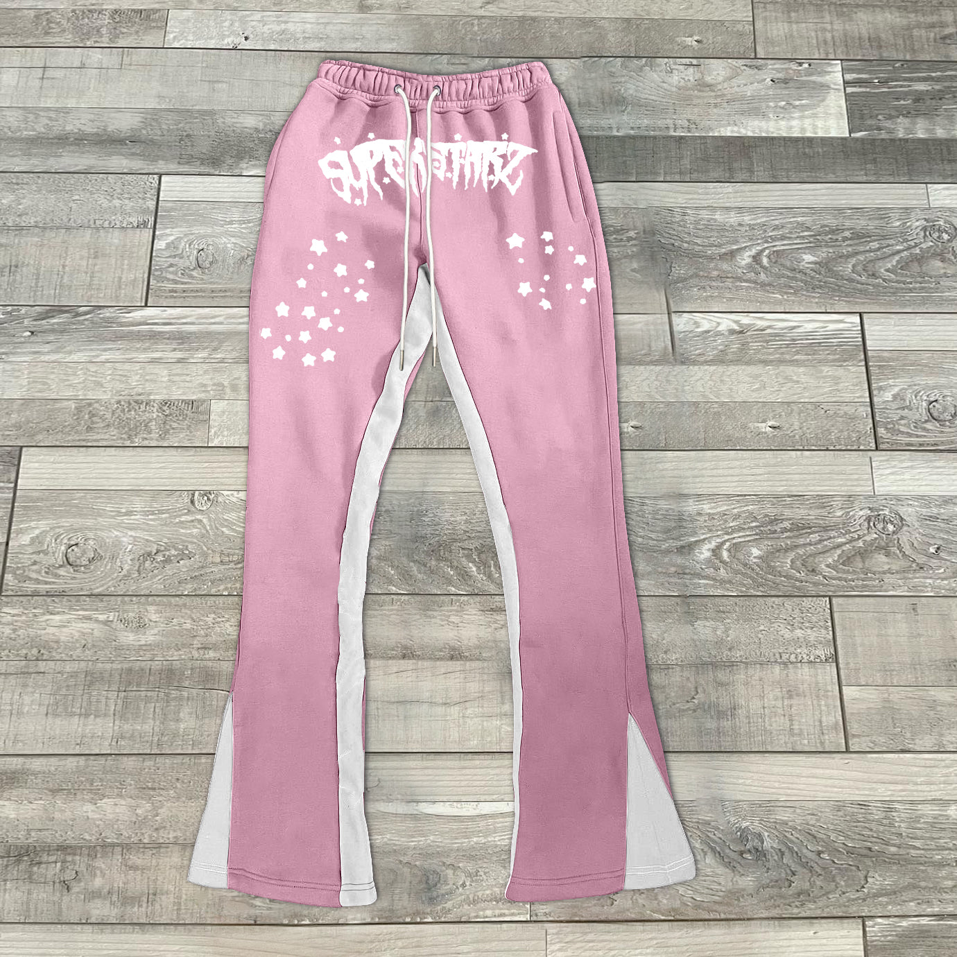 Vercoo Vintage Street Superstars Graphic Flared Sweatpants