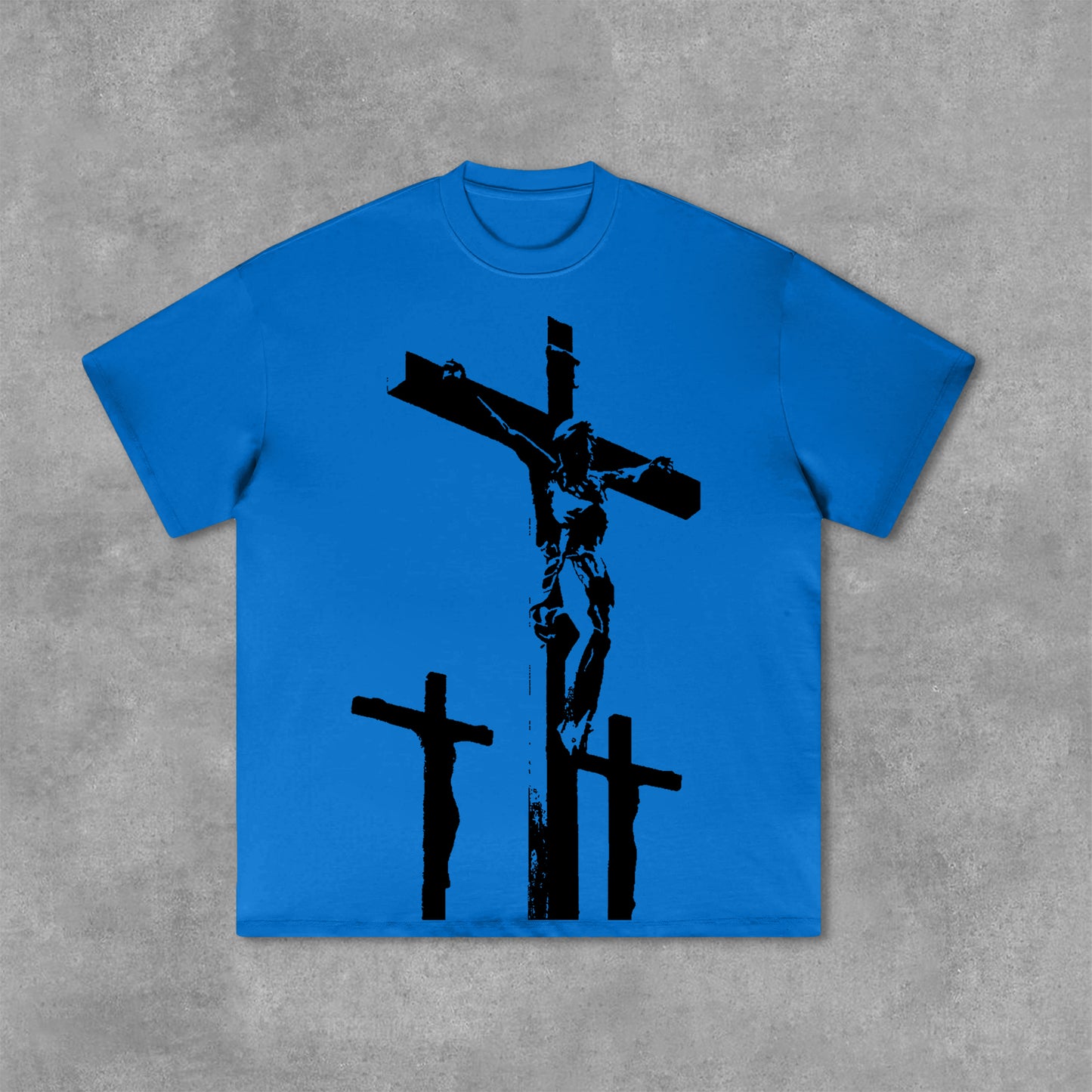 Jesus Cross Graphics Print Cotton T-Shirt