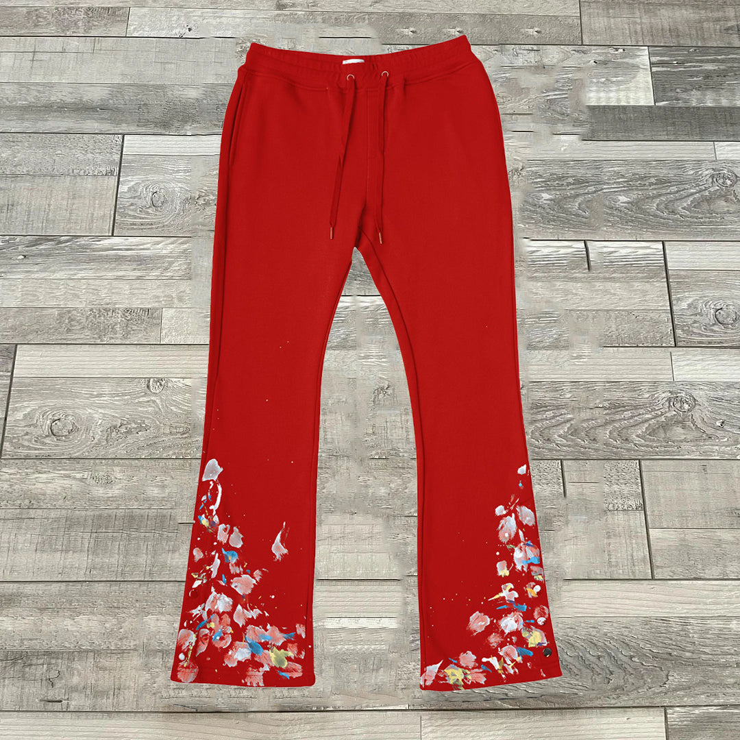 Personalized Casual Street Ink Flared Sweats Trousers